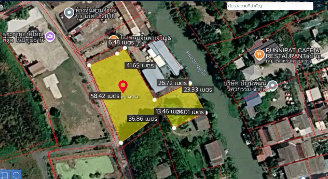 ขายขาดทุน ที่ดินถมแล้ว 2 โฉนด บางคูวัด เมืองปทุมธานี ใกล้ถนน 345